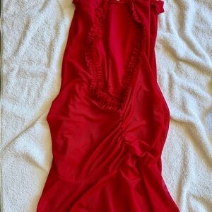 Jaded London sexy open front red mini Dress